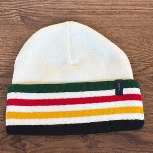 Pendleton Glacier - Cream colored with iconic Green, Red, Yellow & Navy stripes.